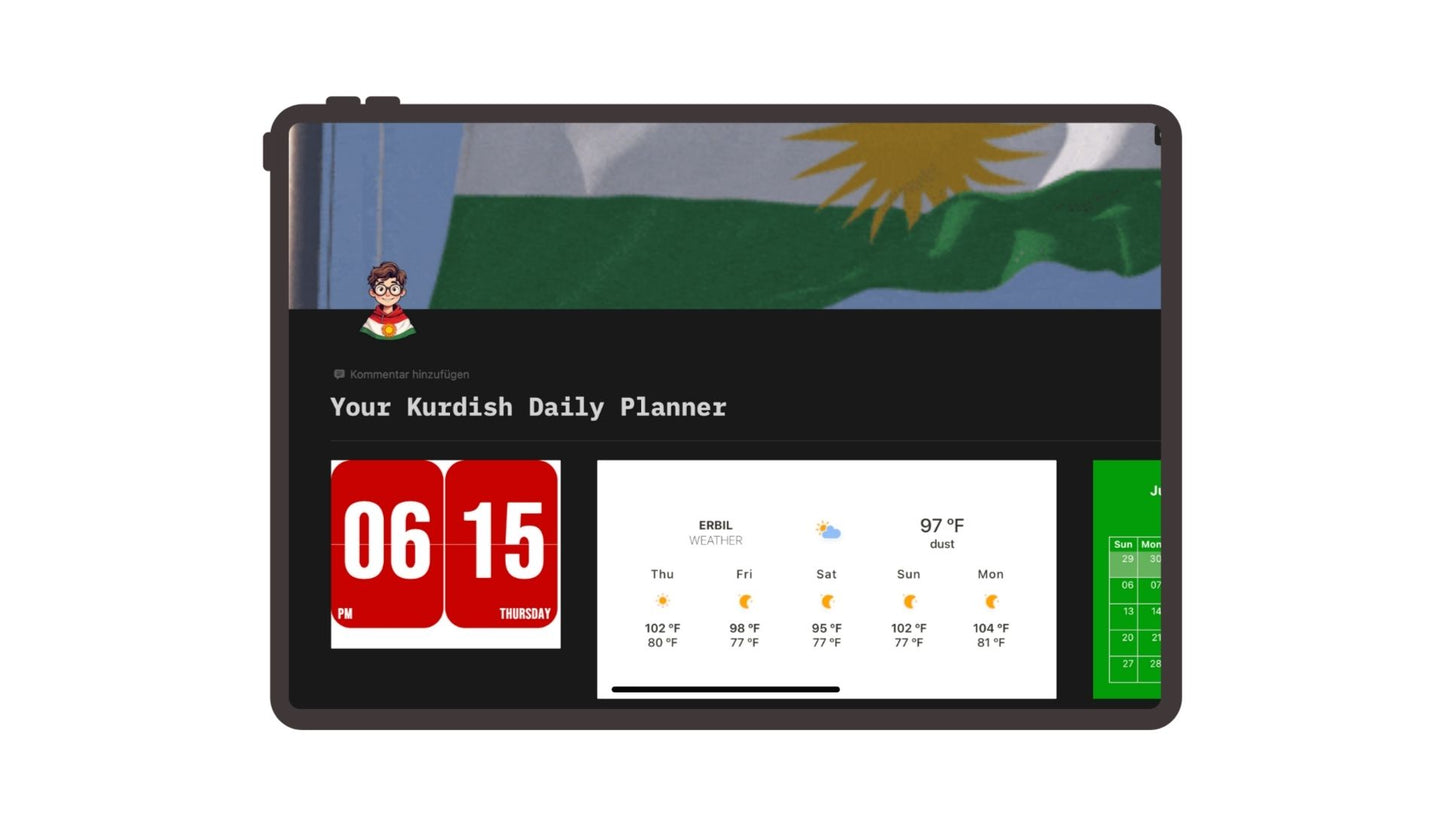Kurdish Daily Planner βοΈ