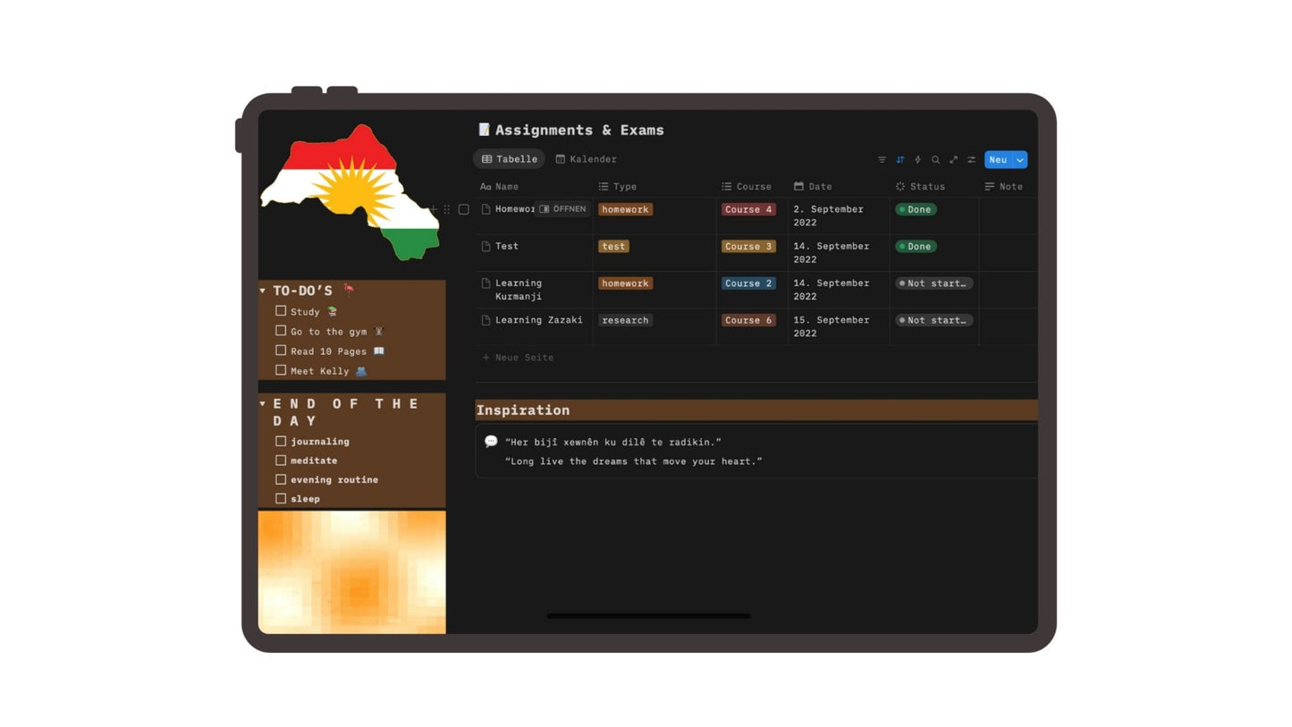Kurdish Daily Planner βοΈ
