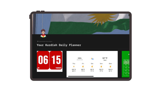 Kurdish Daily Planner ☀️